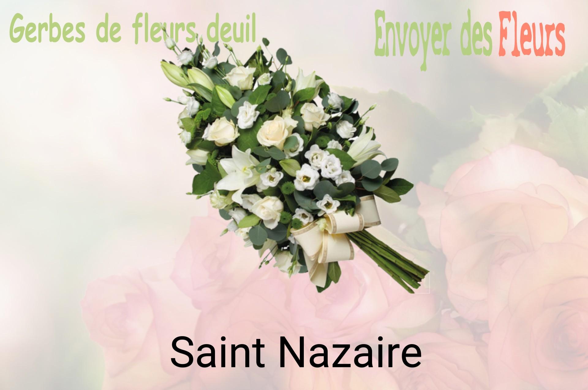 Gerbe de fleurs de deuil livrée à Saint-Nazaire